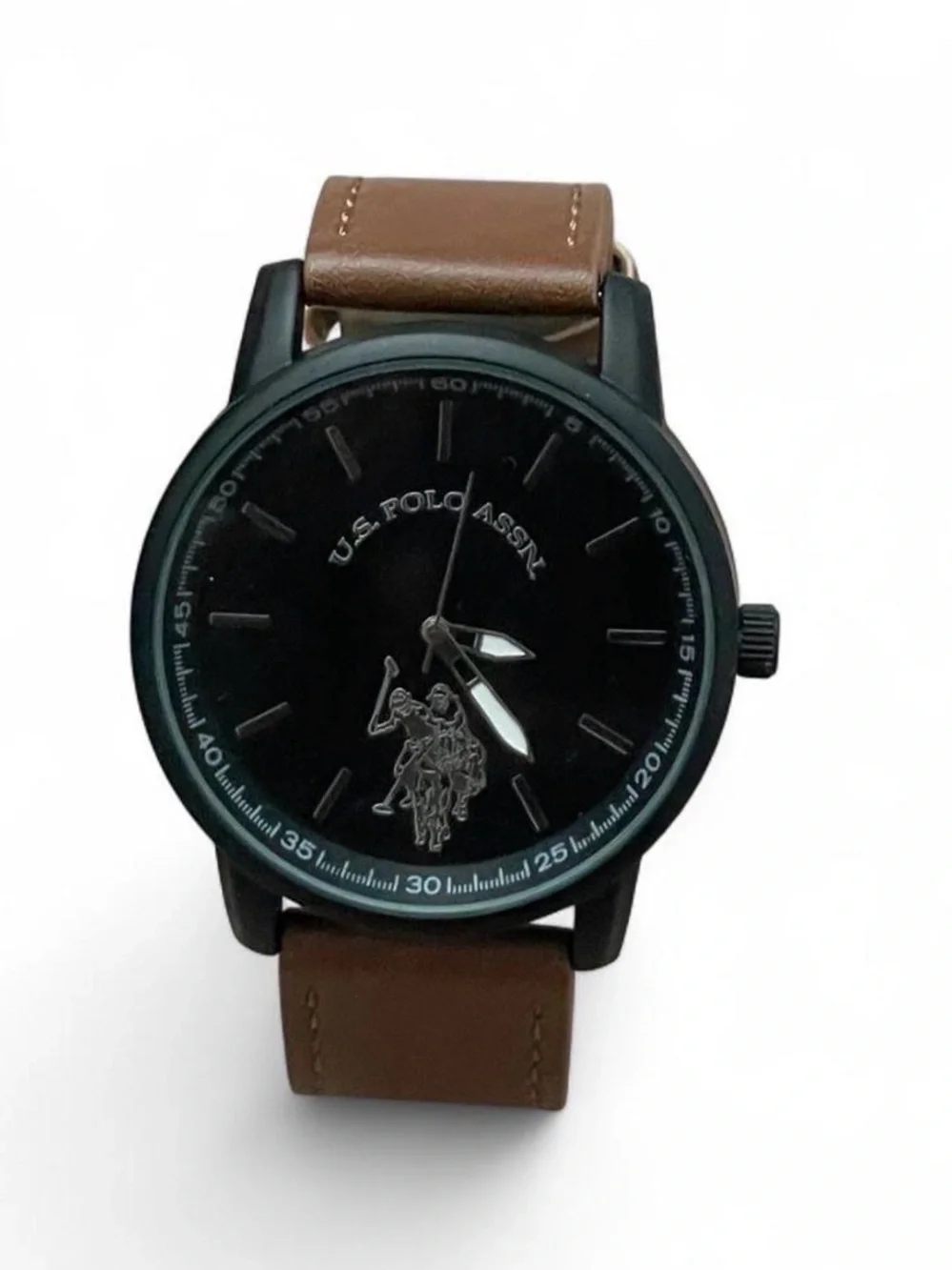 U.S. Polo Assn. Brown Leather Watch